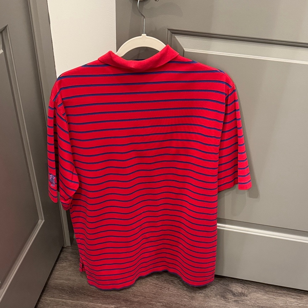 Polo Ralph Lauren Red and Blue Striped Polo Shirt - Picture 4 of 5